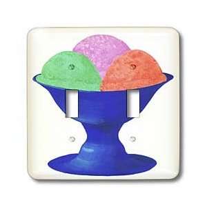  CherylsArt Ice Cream Food   Ice Cream Sherbet in Blue Bowl 