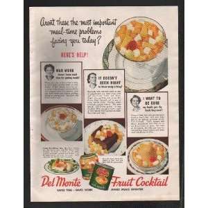   1943 Advertisement Del Monte Fruit Cocktail 
