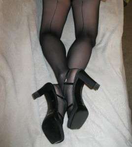 Well Worn Jet Black Super Smooth Pantyhose Tights by Hanes  