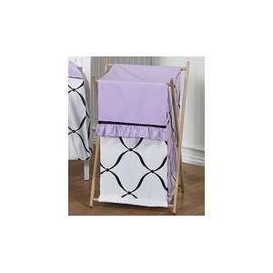   Clothes Laundry Hamper for Purple, Black and White Princess Bedding