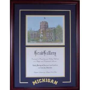  University of Michigan Diploma Frame