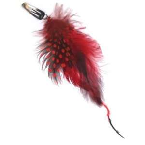  Girls Hair Feathers / 4 Colors (Red) Jewelry