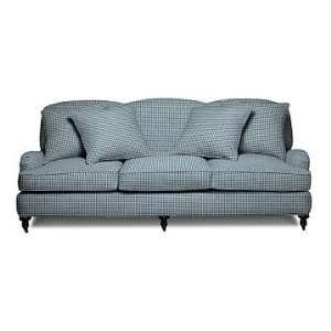  Williams Sonoma Home Bedford Sofa, Houndstooth, Blue/Ivory 