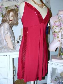 DELTA BURKE Glitz & Glamour GARNET RED NIGHTGOWN 3X  