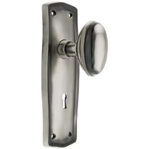   Design Mortise Lock Set With Oval Brass Knobs in Antique Pewter. Home