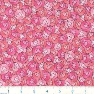  45 Wide Hartwood Stained Glass Roses Pink Fabric By The 