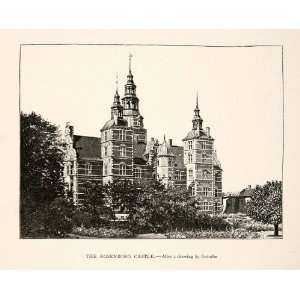  1894 Print Rosenborg Castle Copenhagen Denmark Dutch 