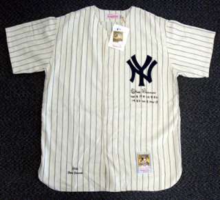Don Larsen Autographed Mitchell & Ness NY Yankees Jersey WSPG 10 8 56 