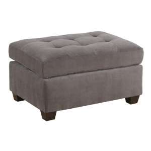 Cocktail Ottoman F7119 / Waffle Suede Color Charcoal
