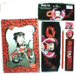  Betty Boop Spiral Notebook with Betty Boop 5 PC Study Kit 