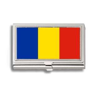  Romania Romanian Flag Business Card Holder Metal Case 