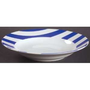  Marc Blackwell Awnings Stripe Sea Blue 9 Soup/Pasta Bowl 