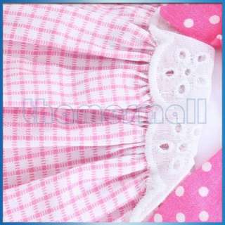 Layered Dress Skirt Clothes Apparel Pet Dog Pink Wh XS  
