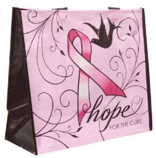 DESIGNER REUSABLE TOTE BAG   HOPE FOR THE CURE  
