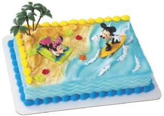 Mickey Minnie Mouse surfing birthday cake kit topper  