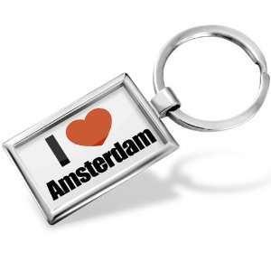  Keychain I Love Amsterdam region the Netherlands   Hand 