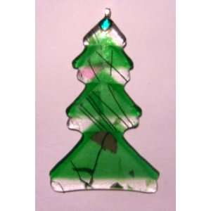  Dichroic Fused Glass Christmas Tree Ornament  #5 