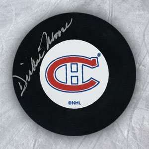  DICKIE MOORE Montreal Canadiens SIGNED Hockey Puck Sports 