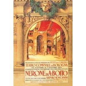  Vintage Art Bologna Theater Presents Nerone di a Boito 