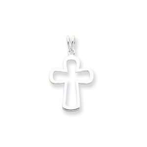  Sterling Silver Outlined Cross Pendant Jewelry