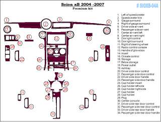SCION XB 2004 2005 2006 2007 DASH TRIM KIT 34 PCS  