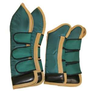 Full Length Set of Four Horse Shipping Boots Hunter Green  