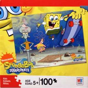   Spongebob Squarepants 100 piece puzzle by Milton Bradley Toys & Games