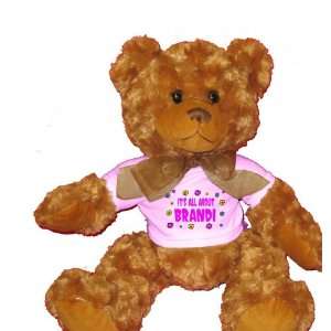  Its All About Brandi Plush Teddy Bear with WHITE T Shirt 