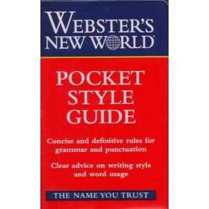  Websters New World Pocket Style Guide John A.; Websters 