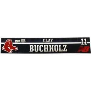  Clay Buchholz Nameplate   Red Sox 2011 Game Used #11 