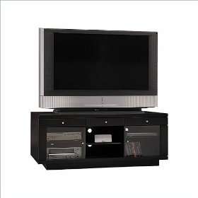 Bush Riverwood TV Stand in Satin Black Furniture & Decor