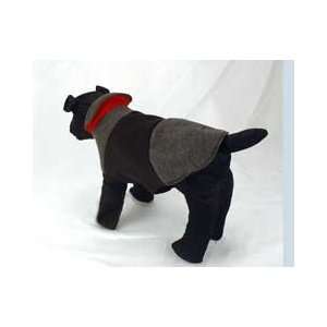  Sophisticated Polar Fleece Varsity Dog Jacket  (Black and 