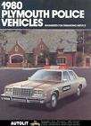 1980 Plymouth Fury Brochure Cop Police Car Dodge Main  