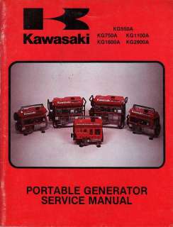 KAWASAKI PORT GENERATOR SERVICE MANUAL KG550A   KG2900A  