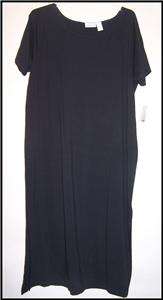 Liz Claiborne Elisabeth Black Knit Dress Simply Knits Plus Sz 3 NWT 