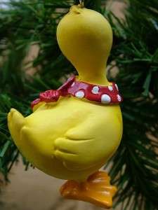 New Yellow Cartoon Duck Scarf Christmas Tree Ornament  