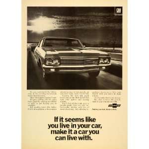  1970 Ad GM Chevrolet Impala Custom Coupe 250 hp 350 V8 