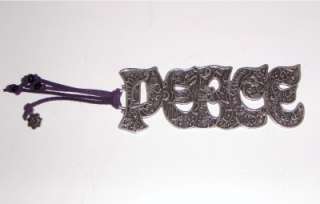 NEW LUCKY BRAND JEANS BRASS BOOKMARK PEACE BAG CHARM  