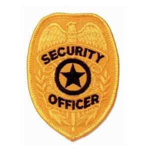 SECURITY OFFICER Guard Gold Uniform Badge Shield Patch Emblem Insignia 