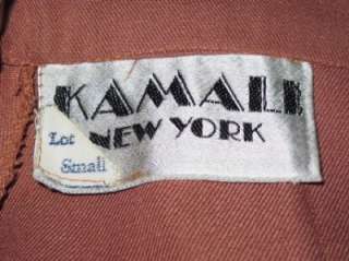 1976 Norma Kamali Couture Salmon Gabardine Skirt  