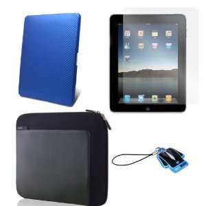  (Blue Carbon Back) Apple iPad skin silicone case / leather 