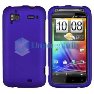   Blue Case Cover+3 Guard for HTC Sensation 4G Mobile Cell Phone  