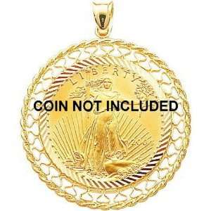  14K Yellow Gold Bezel for 1/2oz American Eagle Coin F 