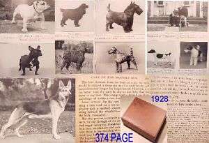 1928 374pg DOG CARE HND~VETERINARY BREEDING PROBLEMS PUPPY MEDICAL PET 