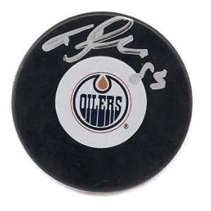  Ales Hemsky Autographed Puck