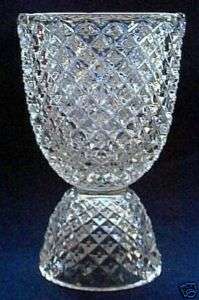 ENGLISH HOBNAIL CRYSTAL FOOTED DOUBLE EGG CUP  