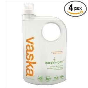  Vaska Herbatergent Scent Free, 96 Ounce (Pack of 4 