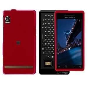 Motorola Droid A855 PDA Cell Phone Rubber Feel Red Protective Case 
