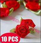 10 Star Multi Rose Satin Ribbon Flowers Applique Trims items in 