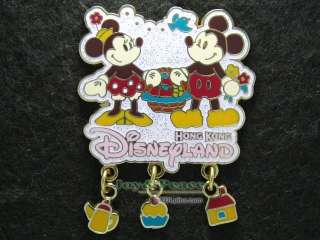Disney Pin HKDL 2007 Classic Mickey & Minnie (Dangle)  